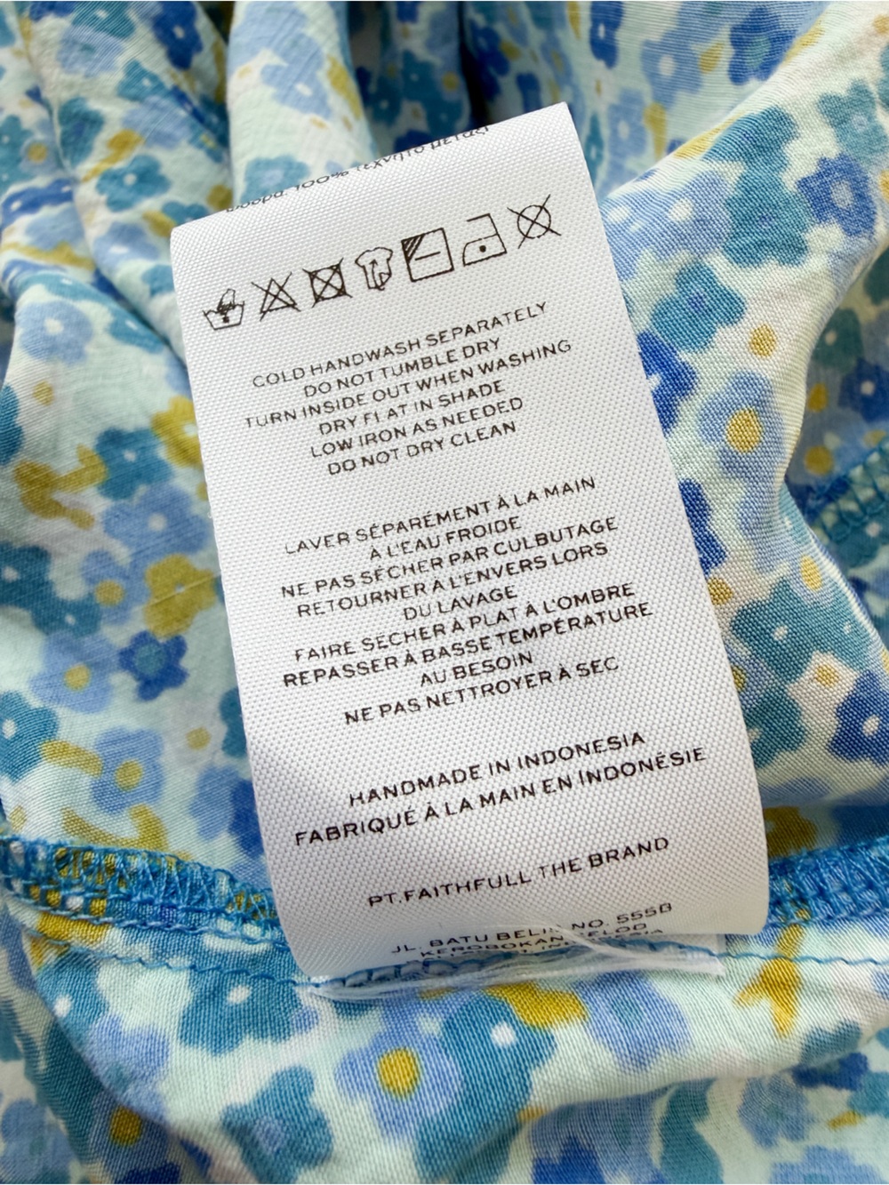 FAITHFULL THE BRAND • Bellavista Midi Dress in Lou Floral Print Blue - Picture 15 of 16